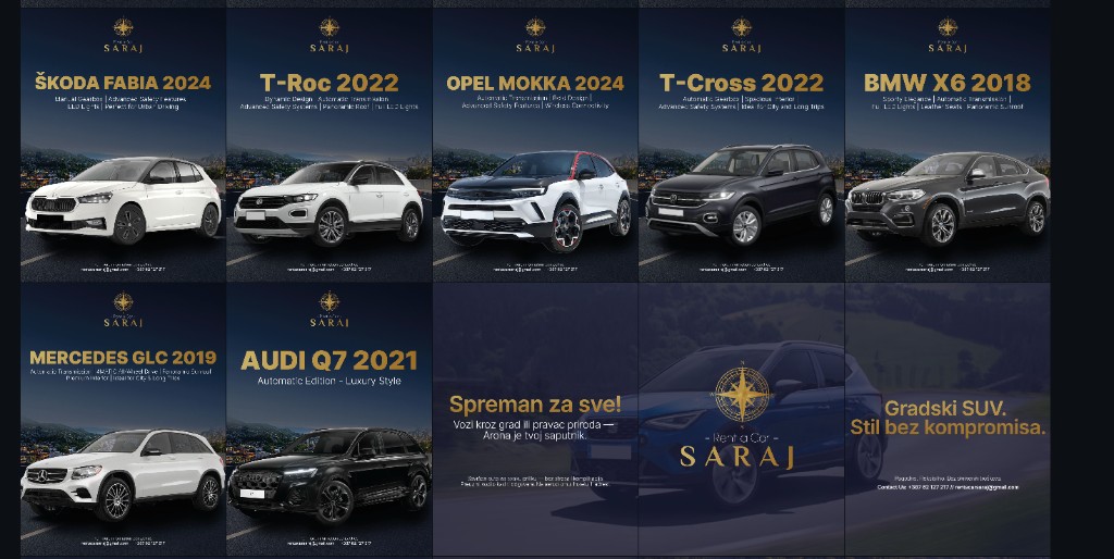 Rent a Car Saraj flota